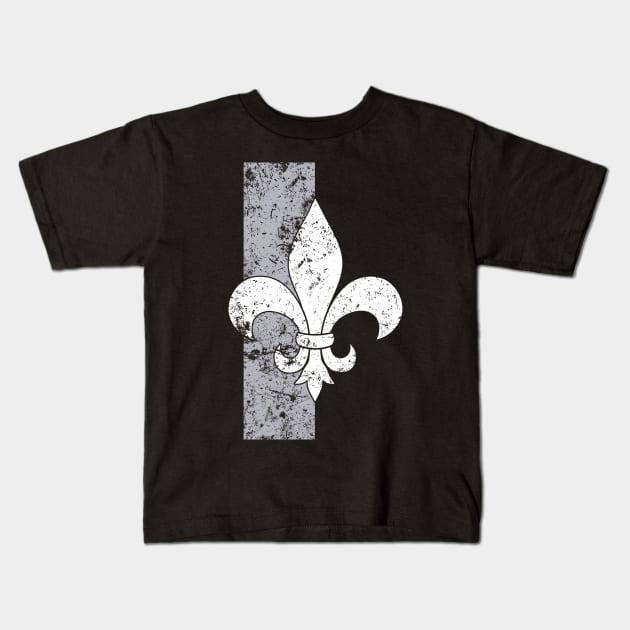 Fleur de lis Argent Shroud Kids T-Shirt by SimonBreeze